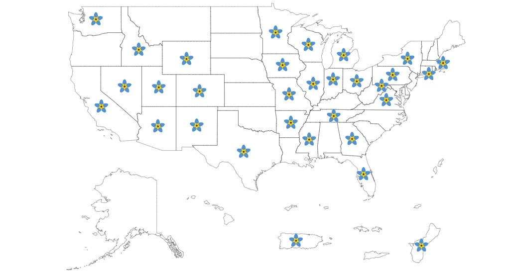 Dementia Friends USA map